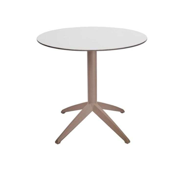 Стіл QUATRO FIX ø 80 TAUPE-WHITE1
